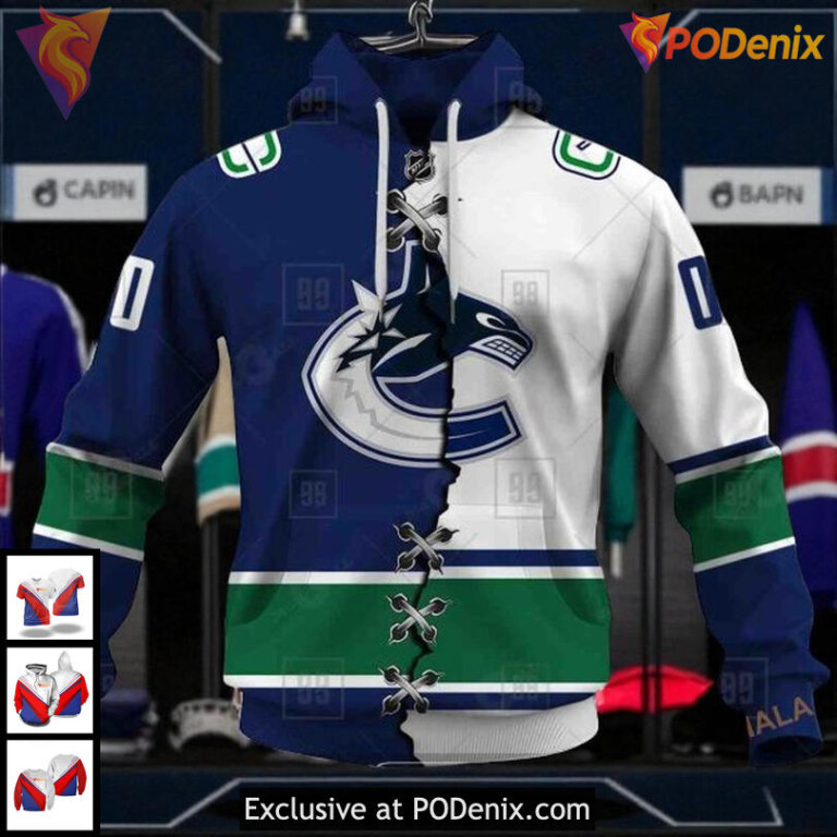 Custom Vancouver Canucks Hoodie, NHL Mix Color Jersey 2025 3D Design Apparel