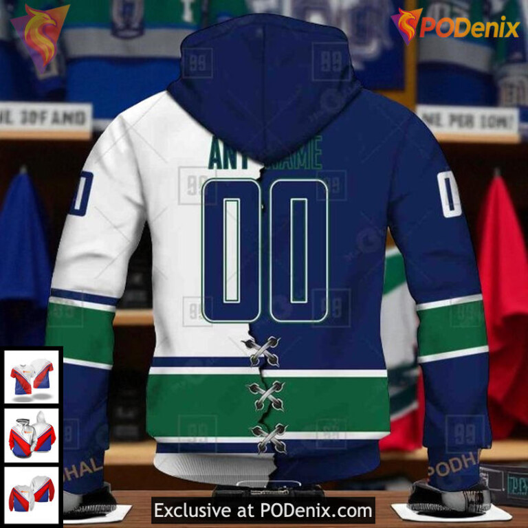 Custom Vancouver Canucks Hoodie, NHL Mix Color Jersey 2025 3D Design Apparel - 2