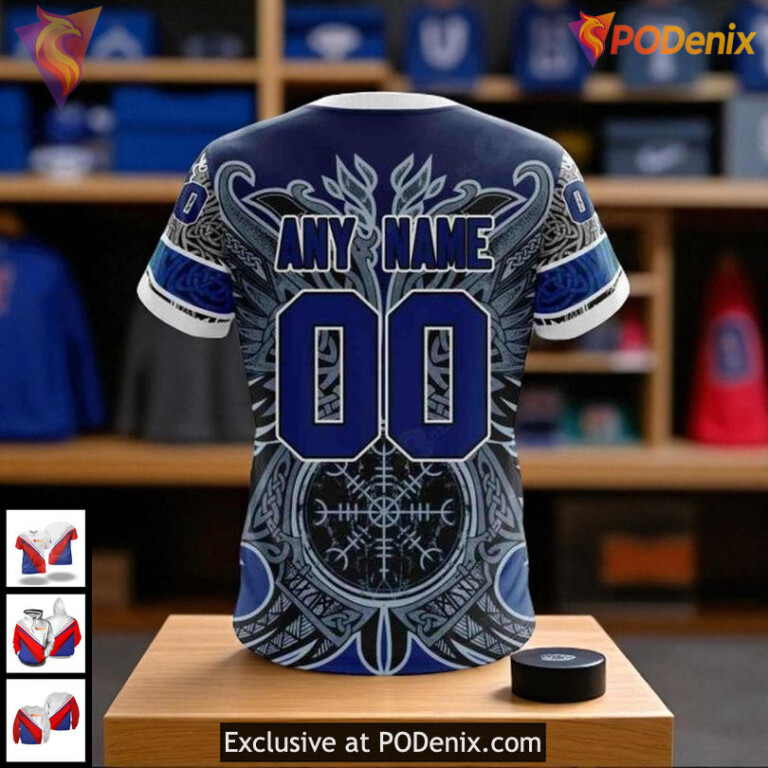 Custom Vancouver Canucks Hoodie, Norse Viking Symbols NHL 3D Design - 3