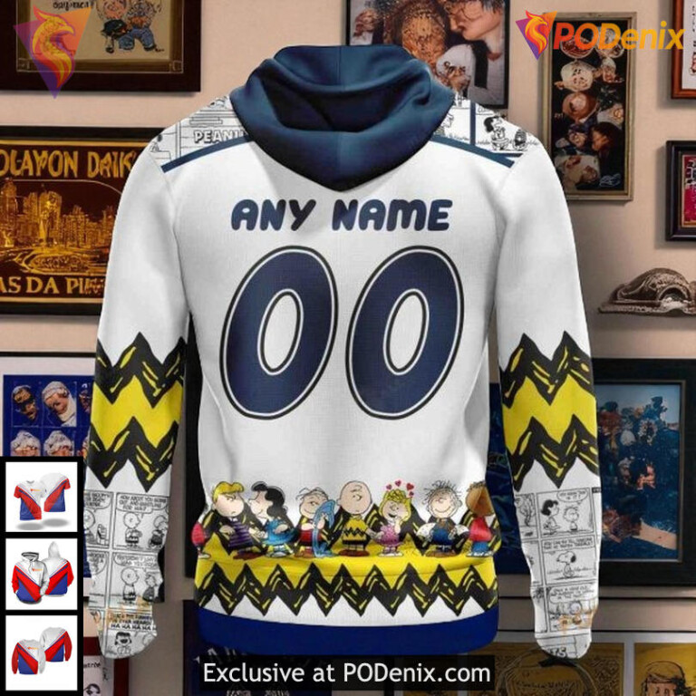 Custom Vancouver Canucks Hoodie Peanuts Snoopy Design NHL 3D All Over Print - 1