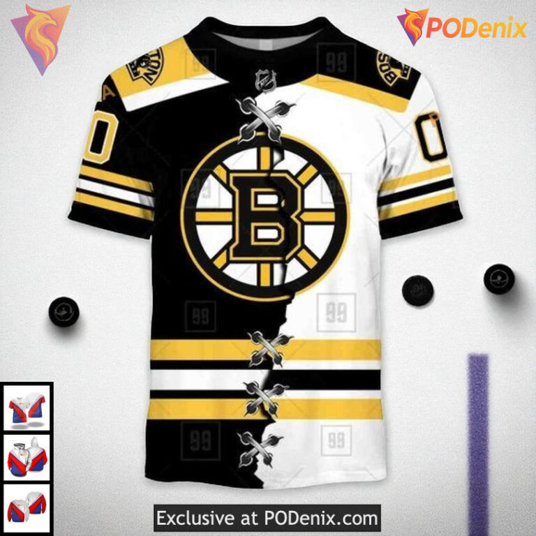 Customized NHL Jersey Boston Bruins Hoodie For Fans Custom Style Design - 1