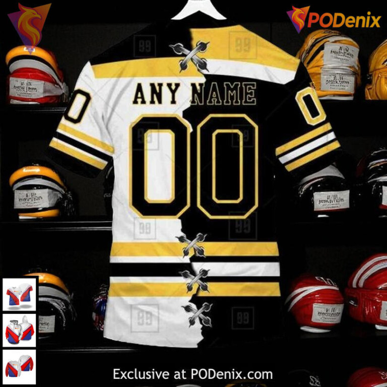 Customized NHL Jersey Boston Bruins Hoodie For Fans Custom Style Design - 3