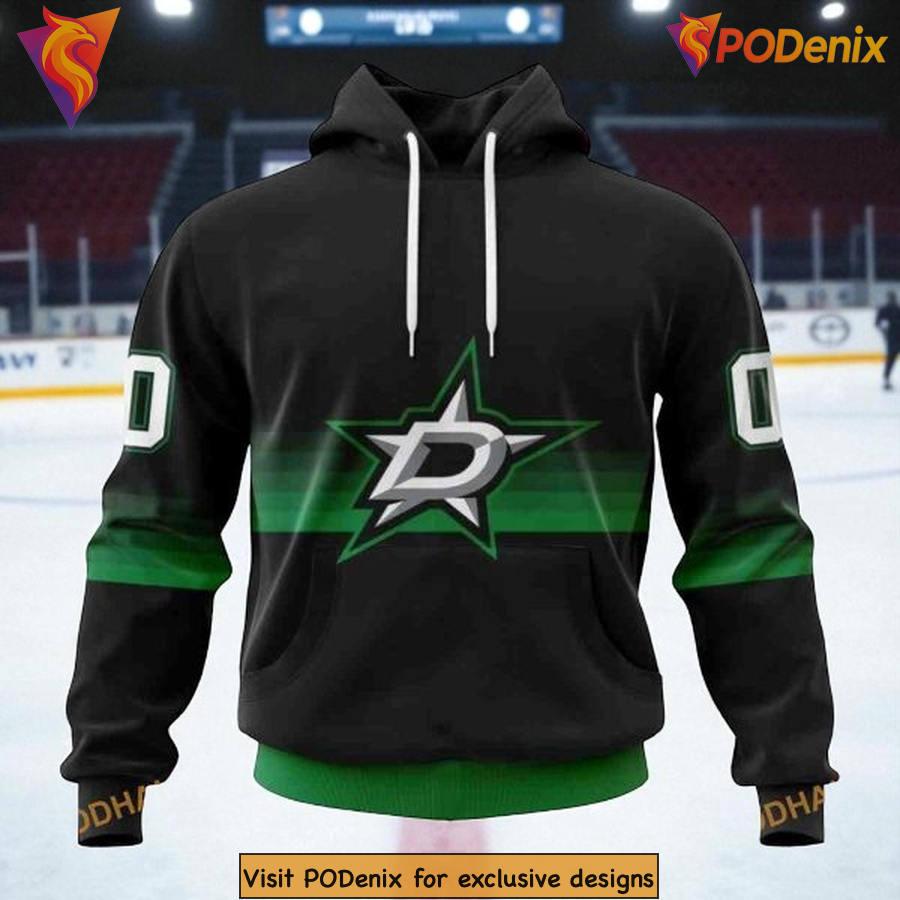 Dallas Stars Hoodie 3D, Custom Gradient Fan Gear With Any Name