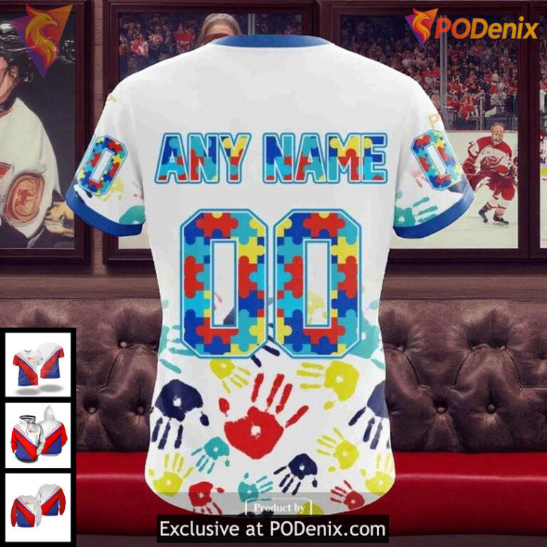 Detroit Red Wings Hoodie 3D Autism Awareness Custom Design For NHL Fans - 3