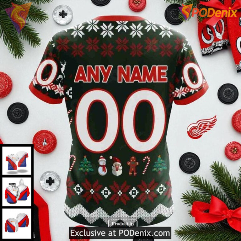 Detroit Red Wings Hoodie 3D Custom NHL Christmas Gift With Festive Spirit - 3