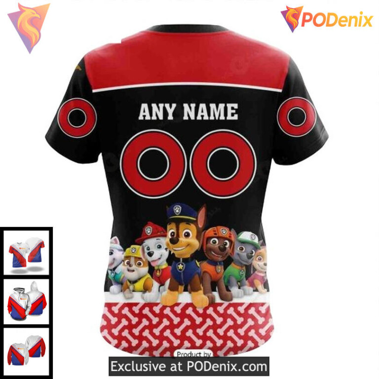 Detroit Red Wings Hoodie 3D NHL Custom Paw Patrol Design Personalized Style - 3