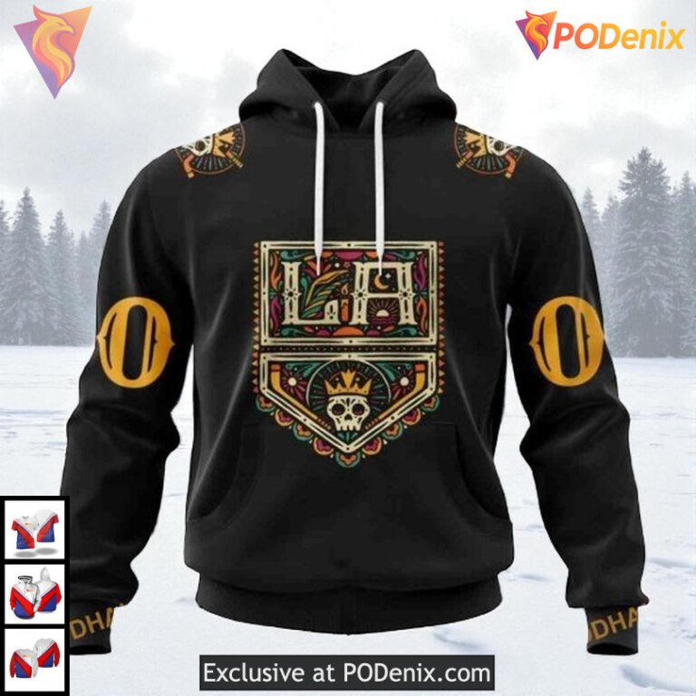 Dia De Los Muertos 2025 Tribute Custom Los Angeles Kings All Over Print Hoodie