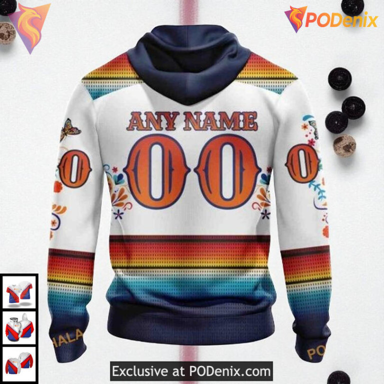 Dia De Los Muertos Theme Custom San Jose Sharks Christmas Hoodie 3D Shirt - 1