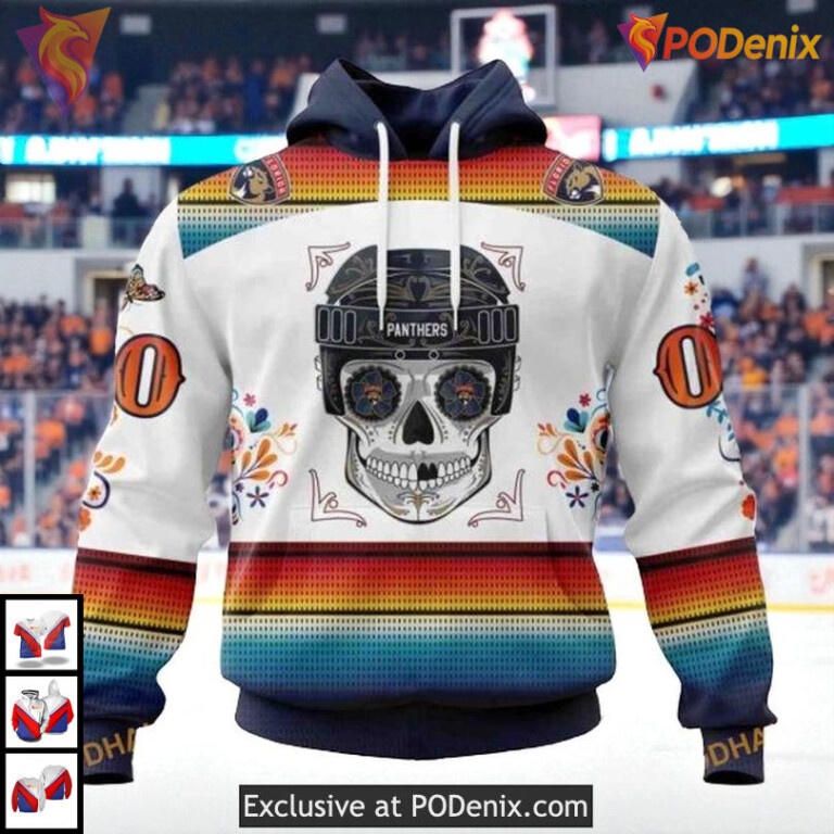 Dia De Los Muertos Theme Design Custom Florida Panthers Personalized 3D Hoodie
