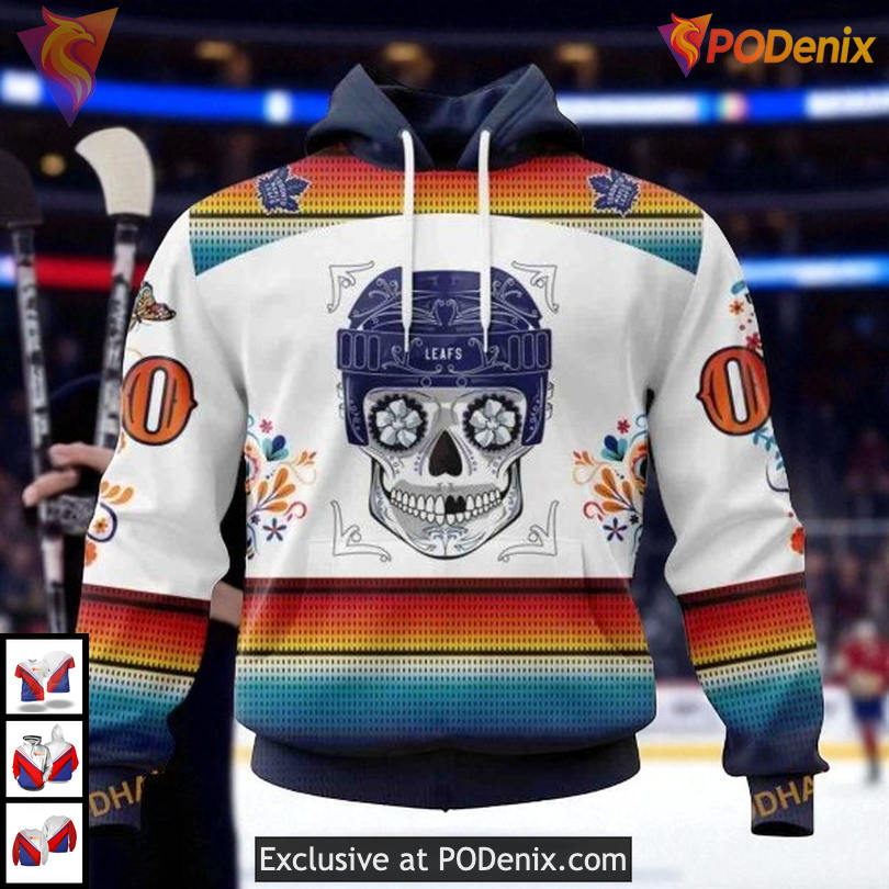 Dia De Los Muertos Toronto Maple Leafs Christmas Hoodie, NHL 3D Apparel