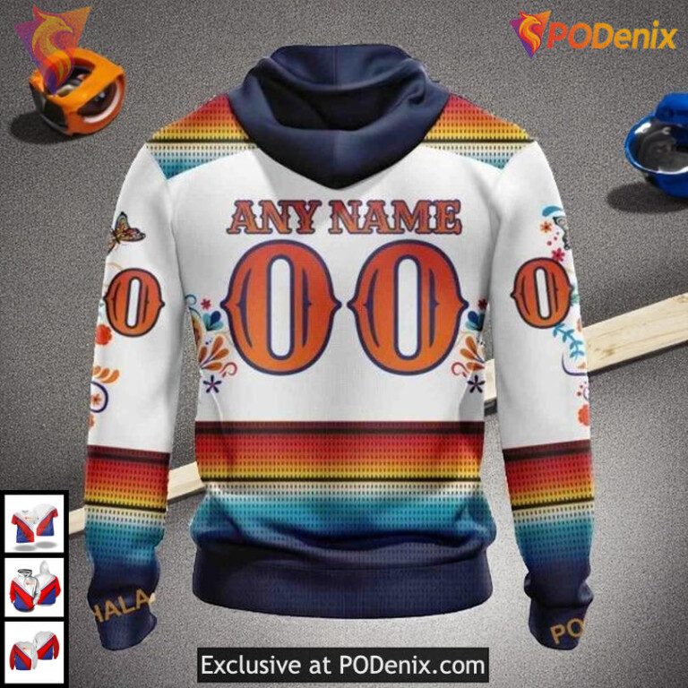 Dia De Los Muertos Tribute Edition NHL Edmonton Oilers Personalized 3D Hoodie - 1
