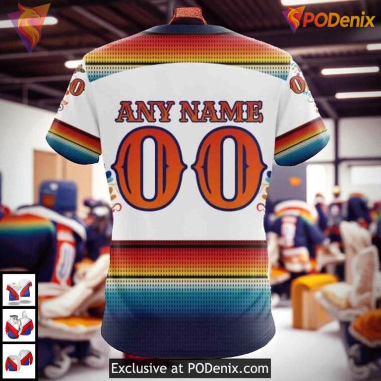 Dia De Los Muertos Tribute Edition NHL Edmonton Oilers Personalized 3D Hoodie - 3