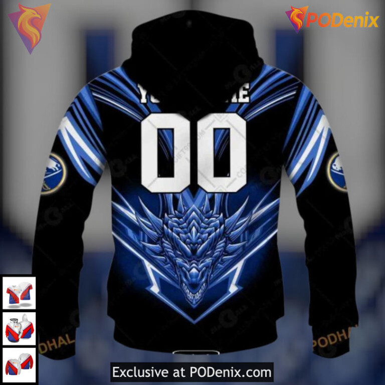 Dragon Artwork Graphic Edition NHL Buffalo Sabres Hoodie 3D Unique Design - 2