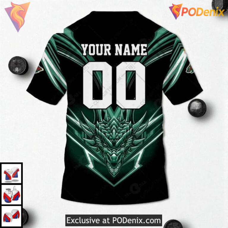 Dragon Graphic Artwork Edition NHL Minnesota Wild Personalized 3D Hoodie - 3