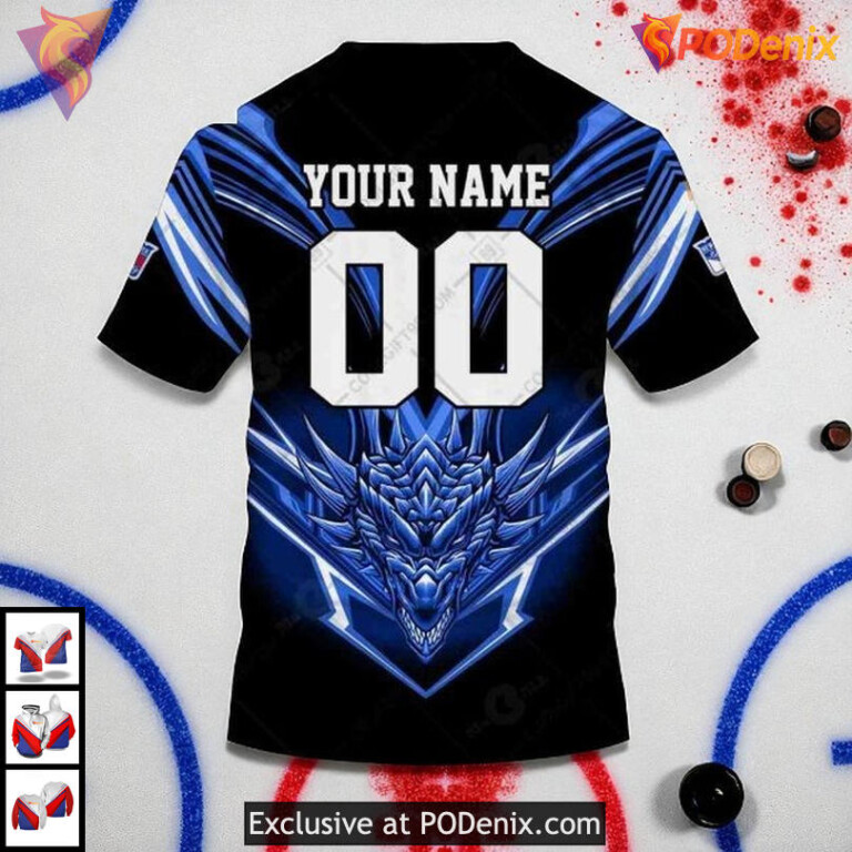 Dragon Inspired Style NHL Fans Wear New York Rangers Zip Up Hoodie Custom 3D - 3