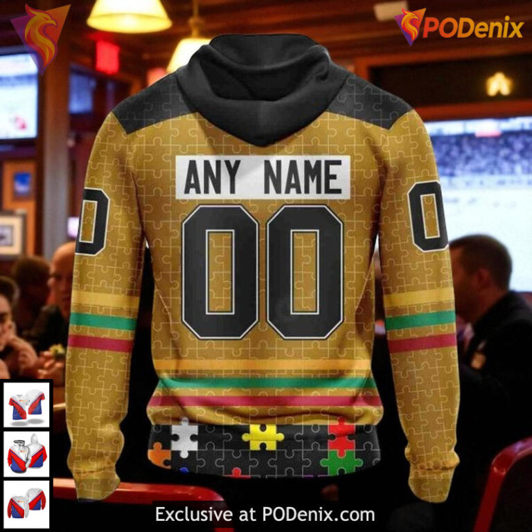 Fearless Against Autism Boston Bruins Hoodie 3D Custom NHL Awareness Shirt - 2
