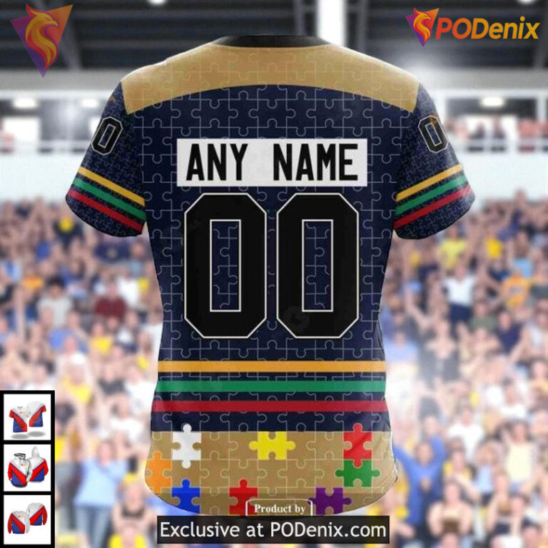 Fearless Against Autism Concept Custom Florida Panthers Mens Hoodie NHL 3D - 4
