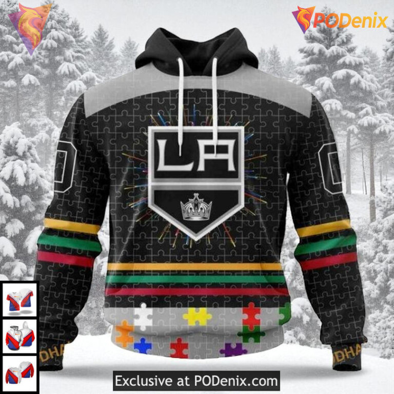 Fearless Against Autism Concept Custom Los Angeles Kings Full Print Hoodie NHL
