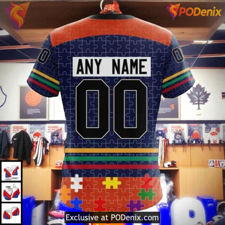 Fearless Against Autism Concept NHL Edmonton Oilers Full Print Hoodie 3D - 3
