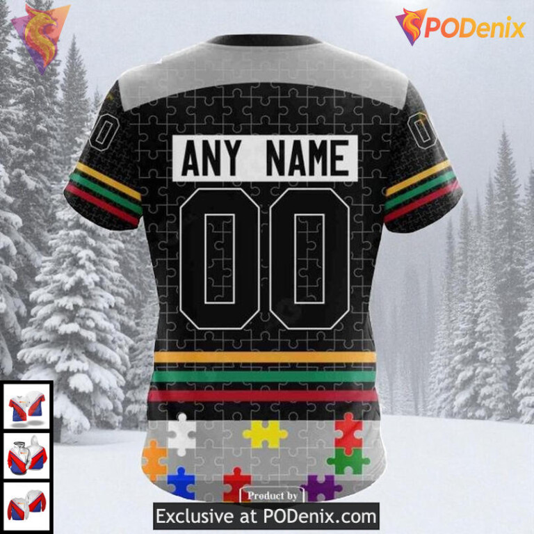 Fearless Against Autism Tribute Custom Number Los Angeles Kings Hoodie NHL 3D - 4