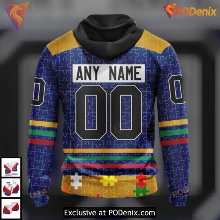 Fearless Against Autism Tribute NHL Buffalo Sabres All Over Print Hoodie Custom - 2