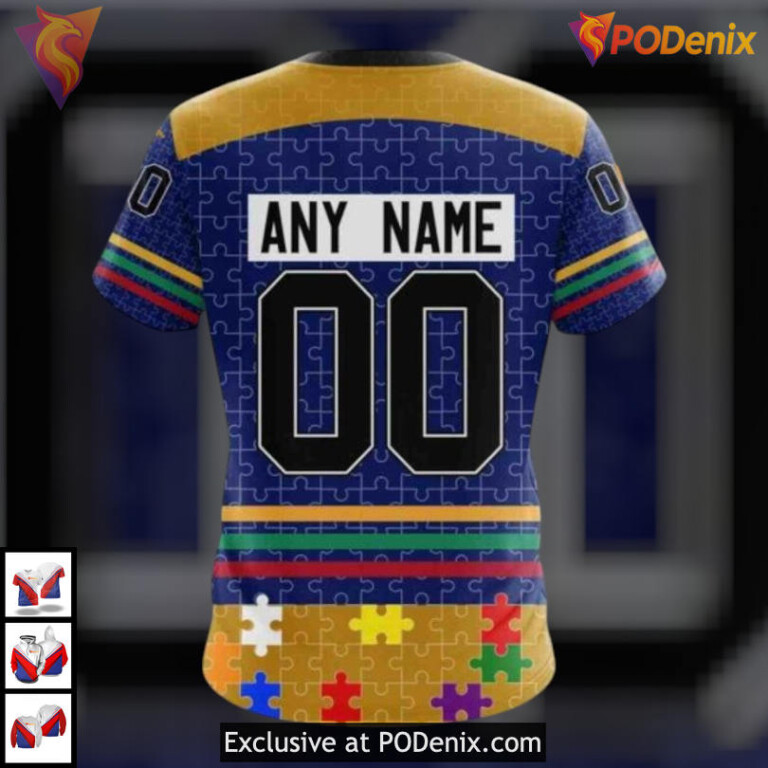 Fearless Autism Awareness Concept NHL Retro Buffalo Sabres Hoodie 3D Specialized - 3