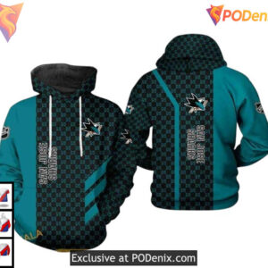 Festive Holiday Spirit Custom San Jose Sharks Christmas Hoodie 3D