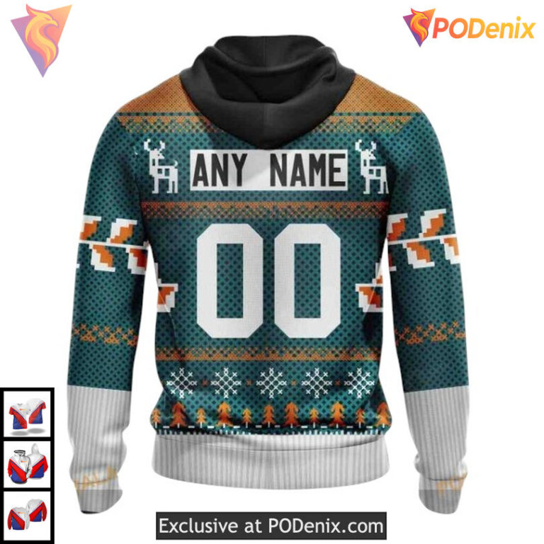 Festive Spirit Christmas Season Custom San Jose Sharks Hoodie 3D Apparel - 1