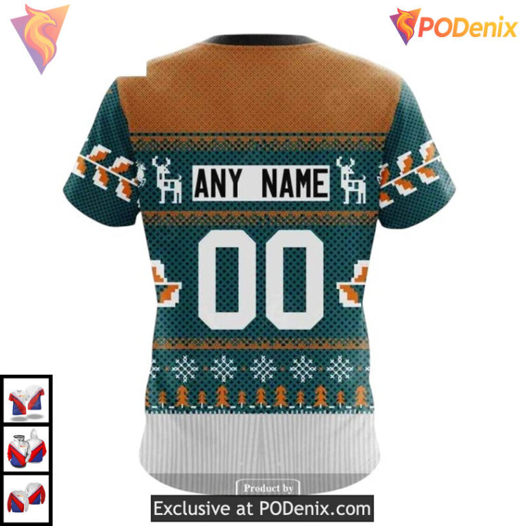 Festive Spirit Christmas Season Custom San Jose Sharks Hoodie 3D Apparel - 3