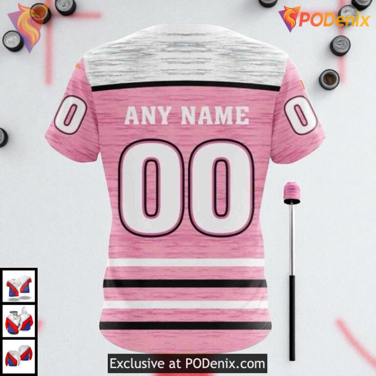 Fight Breast Cancer Pink Ribbon Edition Of New York Rangers Pullover Hoodie 3D - 3