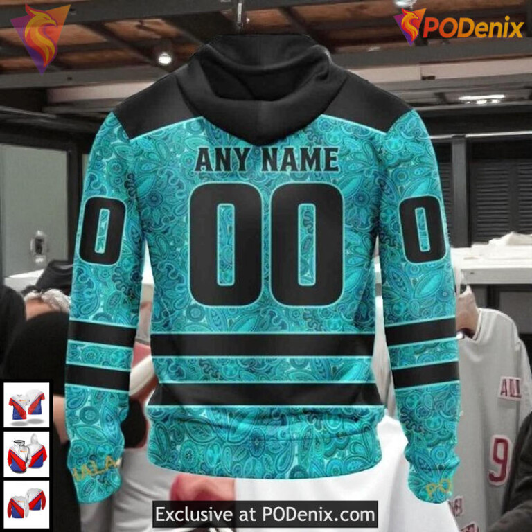 Fight Ovarian Cancer Awareness NHL Custom Number Edmonton Oilers Hoodie 3D - 1