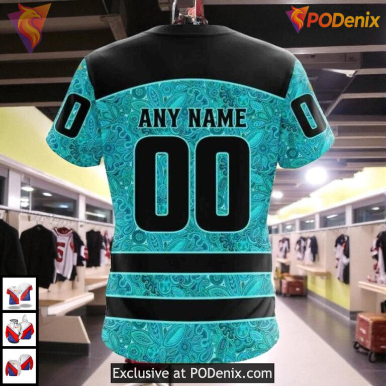 Fight Ovarian Cancer Awareness NHL Custom Number Edmonton Oilers Hoodie 3D - 3
