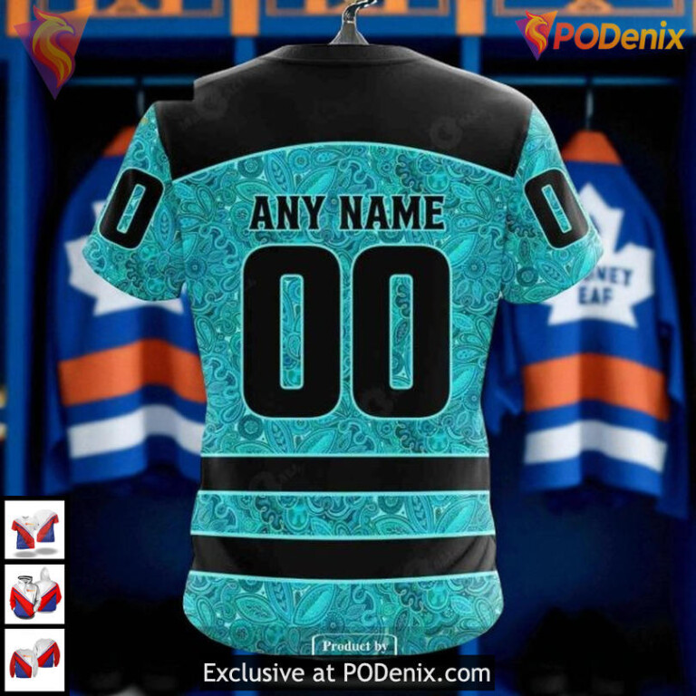 Fight Ovarian Cancer Toronto Maple Leafs Custom Number Hoodie, NHL 3D Awareness - 3
