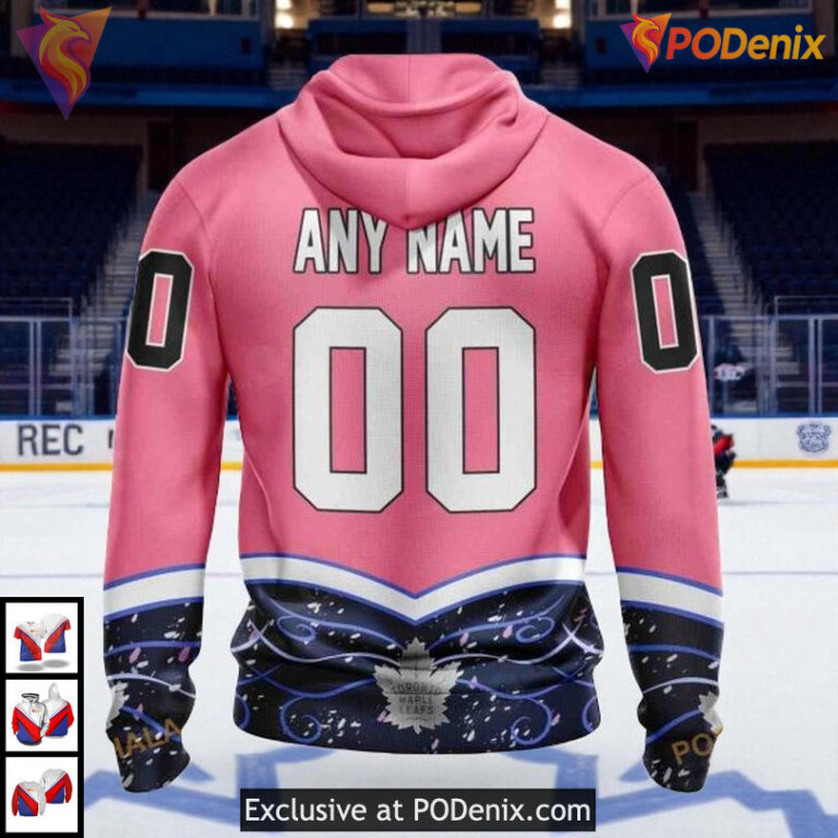Fights Cancer Custom NHL Toronto Maple Leafs Full Print Hoodie, Awareness 3D Style - 1