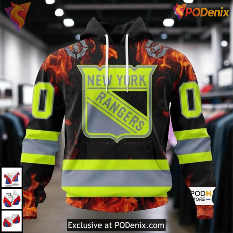 Firefighter Inspired Merch Personalized Vintage New York Rangers Hoodie 3D
