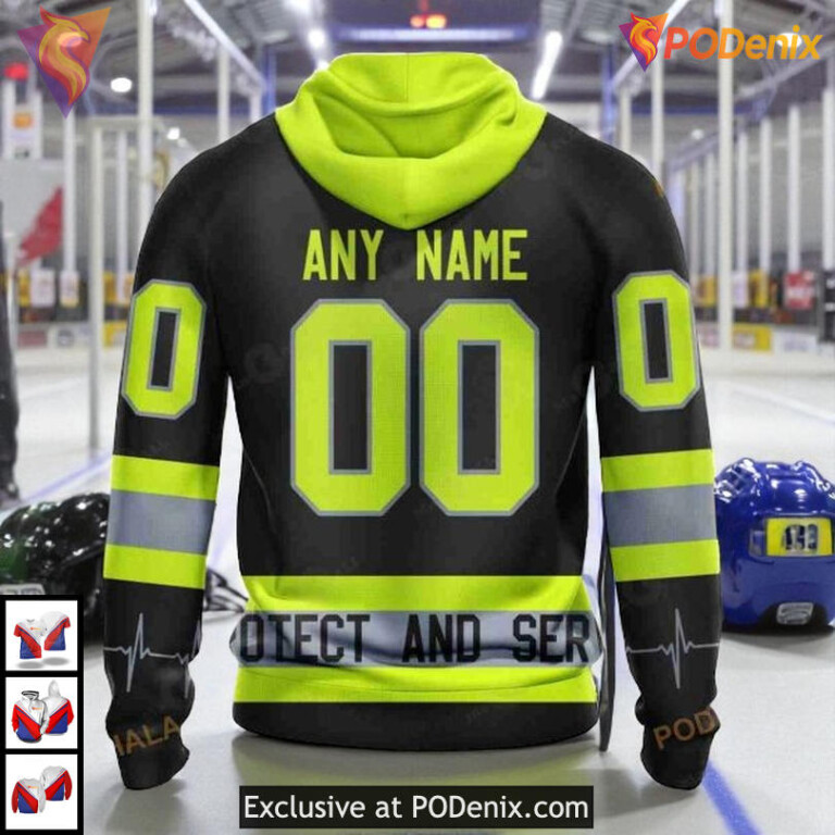 Firefighter Tribute Uniform NHL Minnesota Wild Hoodie 3D Unisex Gear - 1