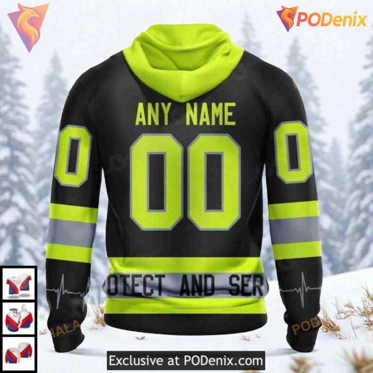 Firefighter Uniform Tribute Design Custom Los Angeles Kings Sweatshirt Hoodie NHL 3D - 2