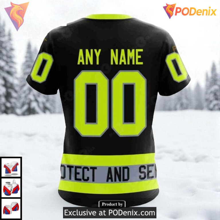 Firefighter Uniform Tribute Design Custom Los Angeles Kings Sweatshirt Hoodie NHL 3D - 4