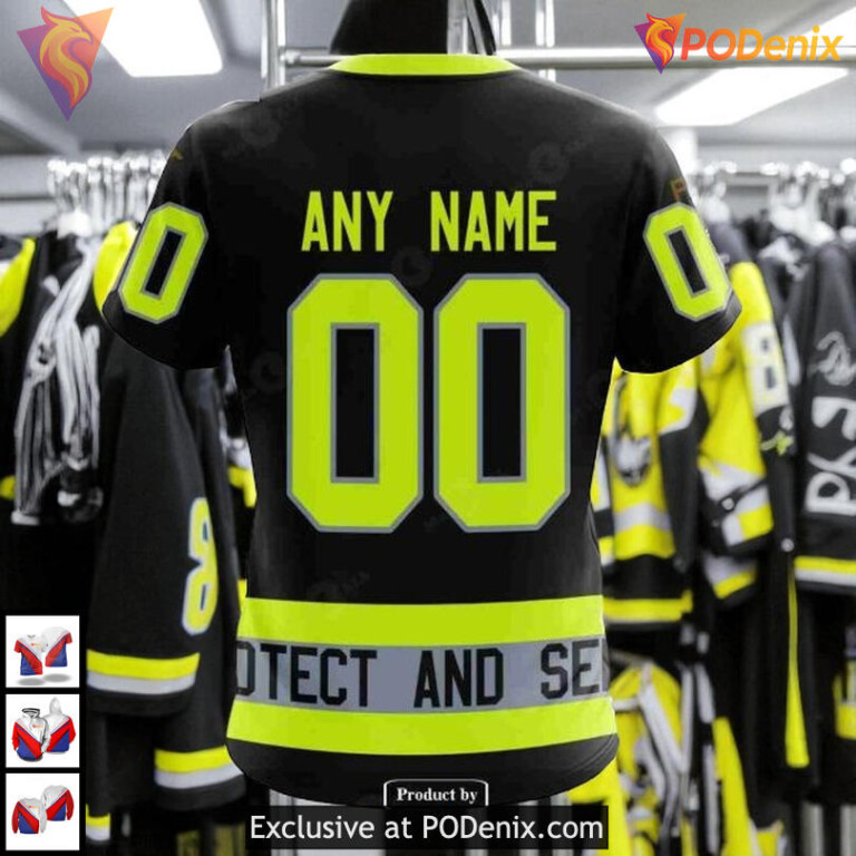 Firefighter Uniform Tribute Design NHL Edmonton Oilers Full Print Hoodie 3D - 4