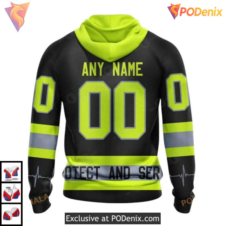Firefighter Uniform Tribute Style Custom San Jose Sharks Personalized 3D Hoodie - 1