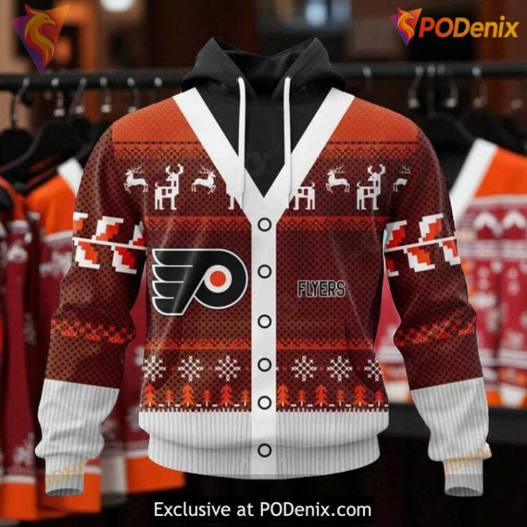 Flyers Full Print Hoodie 3D Christmas Season NHL Custom Shirt Style