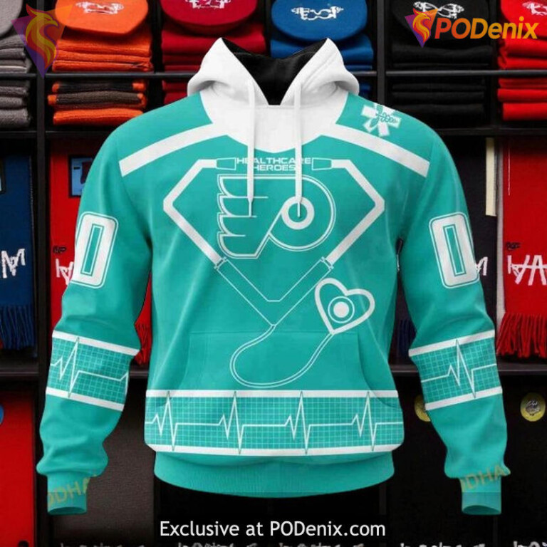 Flyers Full Print Hoodie 3D, Healthcare Heroes NHL Honoring Edition