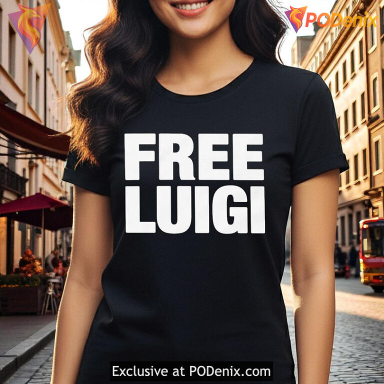 Free Luigi Shirt bold graphic design for fans of retro gaming culture