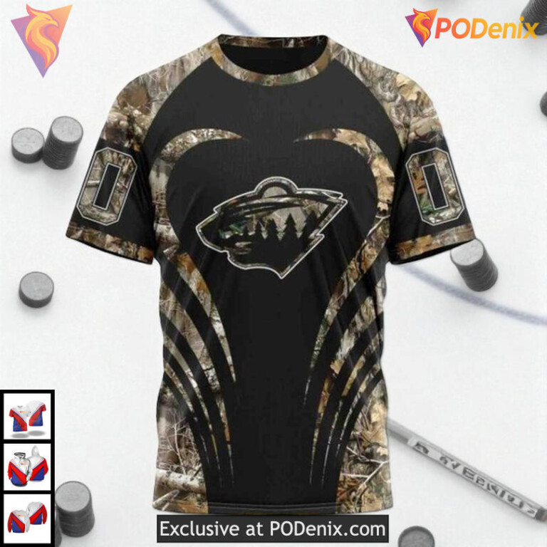 Full Print Hunting Graphic NHL Personalized Minnesota Wild Hoodie 3D - 2