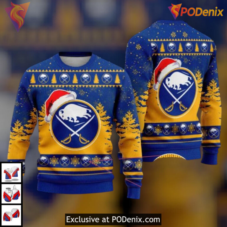 Funny Christmas Sweater Gift NHL Buffalo Sabres Youth Hoodie 3D Holiday Idea