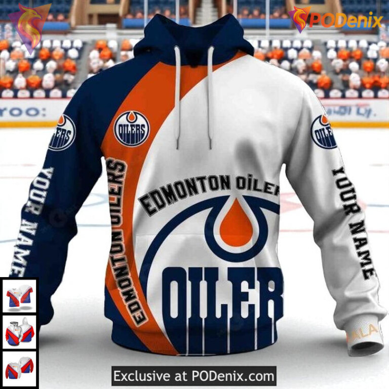 Funny Quote You Laugh I Cry NHL Edmonton Oilers Graphic Hoodie 3D Sweatshirt