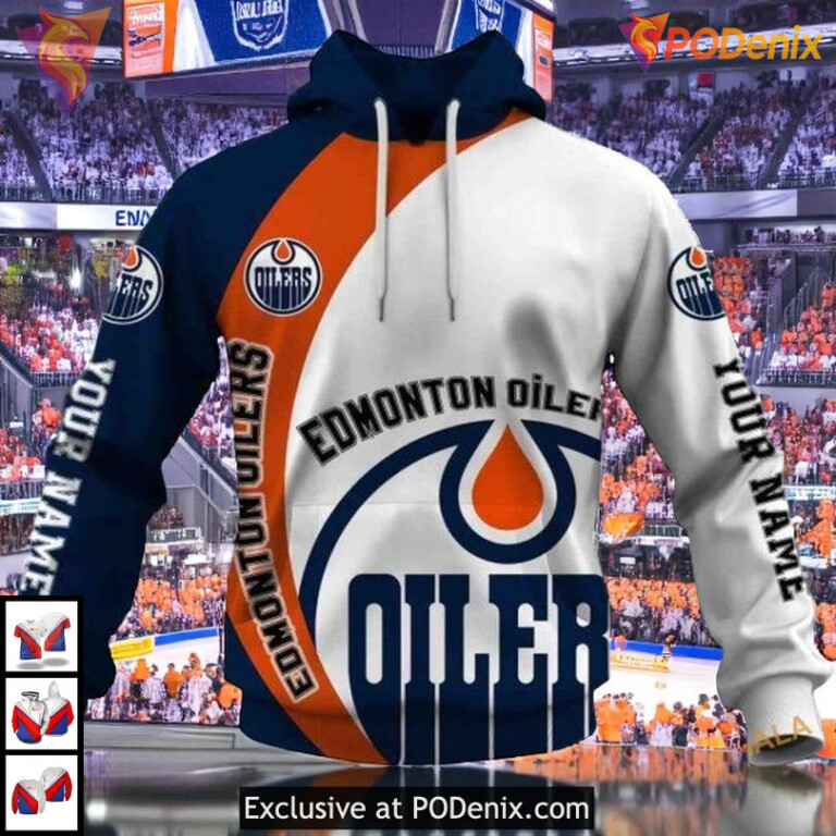 Funny Quote You Laugh I Cry NHL Edmonton Oilers Hoodie 3D Custom