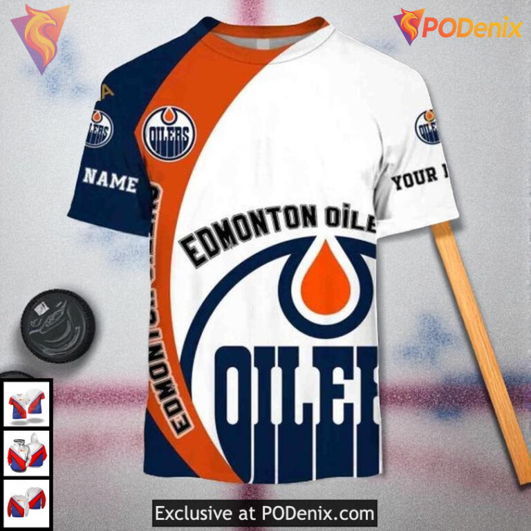 Funny Quote You Laugh I Cry NHL Edmonton Oilers Hoodie 3D Custom - 1