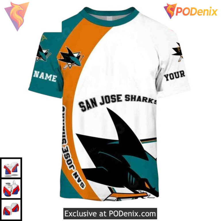 Funny Quote You Laugh I Cry Sweatshirt Custom Personalized San Jose Sharks Hoodie 3D - 1