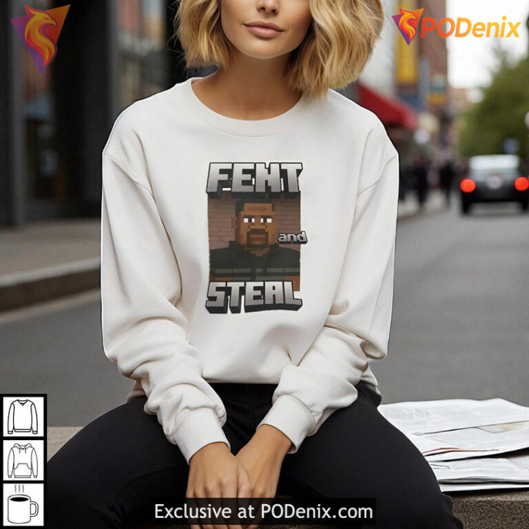 George Floyd Fent And Steal Shirt, Mine and Build Pixel Art Parody